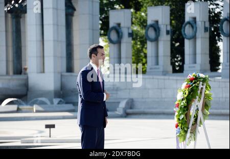 George Prescott Bush assiste à une victoire spéciale sur la commémoration de la Journée du Japon qui aura lieu au National World War II Memorial à Washington, DC, USA le mardi 2 septembre 2014. George Prescott Bush est le fils aîné de l'ancien gouverneur de Floride Jeb Bush, le neveu de l'ancien président George W. Bush et le petit-fils de l'ancien président George H. W. Bush. Il est le candidat républicain au poste de commissaire du Texas General Land Office en 2014. Photo par Olivier Douliery/ABACAPRESS.COM Banque D'Images