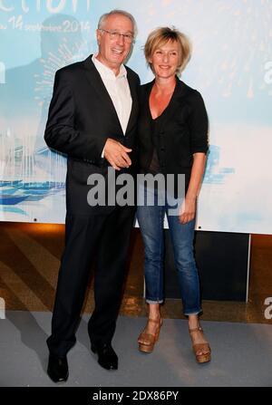 Président du jury Bernard le Coq et Sophie Mounicot participant au 16e festival de fiction télévisée à la Rochelle, dans l'ouest de la France, le 10 septembre 2014. Photo de Patrick Bernard/ABACAPRESS.COM Banque D'Images