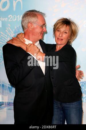 Président du jury Bernard le Coq et Sophie Mounicot participant au 16e festival de fiction télévisée à la Rochelle, dans l'ouest de la France, le 10 septembre 2014. Photo de Patrick Bernard/ABACAPRESS.COM Banque D'Images