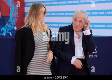 Abel Ferrara et son épouse Nancy assistent à la projection de Pasolini dans le cadre du 40ème Festival du film américain de Deauville à Deauville, France, le 12 septembre 2014. Photo de Nicolas Briquet/ABACAPRESS.COM Banque D'Images