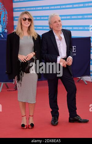 Abel Ferrara et son épouse Nancy assistent à la projection de Pasolini dans le cadre du 40ème Festival du film américain de Deauville à Deauville, France, le 12 septembre 2014. Photo de Nicolas Briquet/ABACAPRESS.COM Banque D'Images