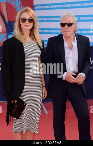 Abel Ferrara et son épouse Nancy assistent à la projection de Pasolini dans le cadre du 40ème Festival du film américain de Deauville à Deauville, France, le 12 septembre 2014. Photo de Nicolas Briquet/ABACAPRESS.COM Banque D'Images