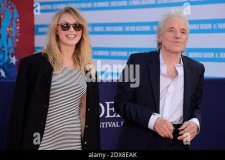 Abel Ferrara et son épouse Nancy assistent à la projection de Pasolini dans le cadre du 40ème Festival du film américain de Deauville à Deauville, France, le 12 septembre 2014. Photo de Nicolas Briquet/ABACAPRESS.COM Banque D'Images