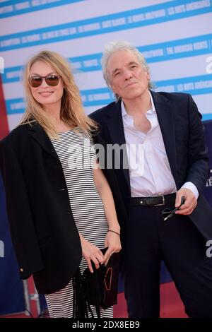 Abel Ferrara et son épouse Nancy assistent à la projection de Pasolini dans le cadre du 40ème Festival du film américain de Deauville à Deauville, France, le 12 septembre 2014. Photo de Nicolas Briquet/ABACAPRESS.COM Banque D'Images