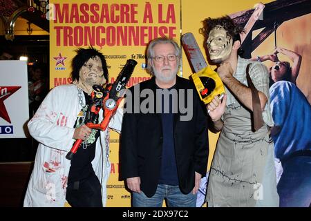 Le réalisateur Tobe Hooper assistant au massacre de la Tronconneuse (la chaîne de la chaîne du Texas Saw massacre) a restauré la première du film au cinéma Grand Rex à Paris, en France, le 23 septembre 2014. Photo d'Aurore Marechal/ABACAPRESS.COM Banque D'Images