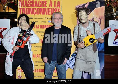 Le réalisateur Tobe Hooper assistant au massacre de la Tronconneuse (la chaîne de la chaîne du Texas Saw massacre) a restauré la première du film au cinéma Grand Rex à Paris, en France, le 23 septembre 2014. Photo d'Aurore Marechal/ABACAPRESS.COM Banque D'Images