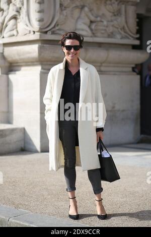 Arrivée de Garance Dore au salon Carven prêt-à-porter Printemps-été 2015, qui s'est tenu au Grand Palais, Paris, France, le 25 septembre 2014. Photo de Marie-Paola Bertrand-Hillion/ABACAPRESS.COM Banque D'Images