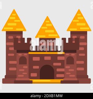 illustration vectorielle plate du bâtiment du château Illustration de Vecteur