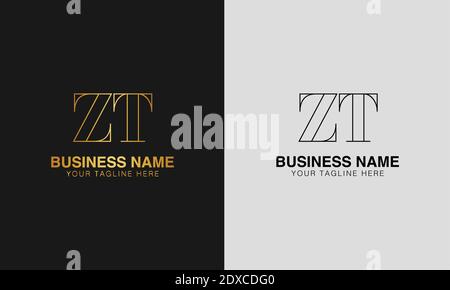 ZT Z T base initiale abstrait moderne minimum créatif logo, image de modèle vectoriel. logo de logotype de luxe, logo initial. Illustration de Vecteur
