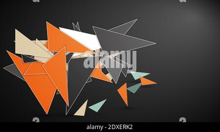 3d triangle mosaïque composition arrière-plan abstrait, conception bas de style poly. Illustration vectorielle. Pour le Web, le papier peint, etc Illustration de Vecteur