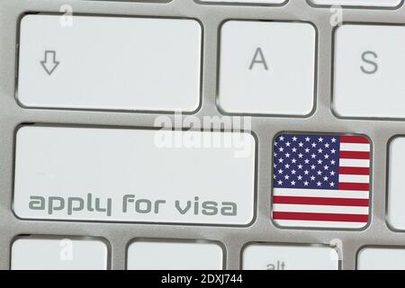 Computer et Visa USA Banque D'Images