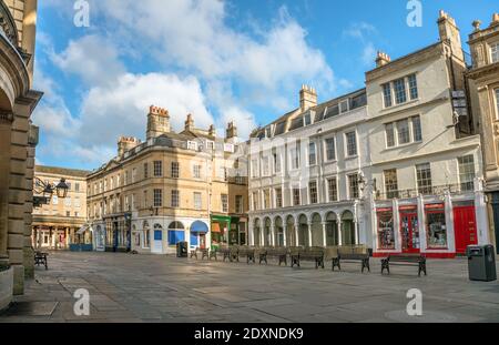 Abbey Church Yard dans le centre-ville historique de Bath, Somerset, Angleterre Banque D'Images