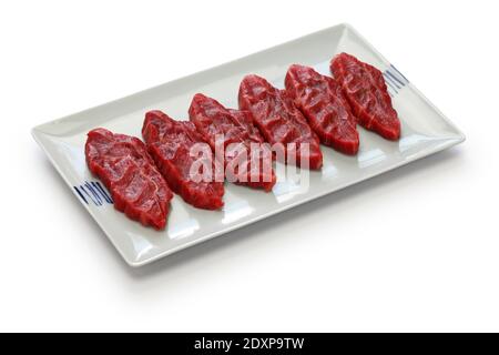 Une partie rare de bœuf wagyu japonais appelée Senbon Banque D'Images