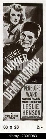 LAURENCE OLIVIER ET PENELOPE DUDLEY - QUARTIER DANS LE DEMI-PARADIS 1943 réalisateur ANTHONY ASQUITH écrivain / producteur ANATOLE DE GRUNWALD Two Cities films / distributeurs de films généraux (GFD) Banque D'Images