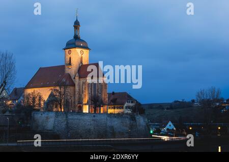 Regiswindis Kirche, Lauffen am Neckar, Bade-Wurtemberg, Allemagne, décembre 2020 Banque D'Images