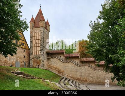 Tour Stoberlein, Rothenburg ob der Tauber, Bavière, Allemagne Banque D'Images