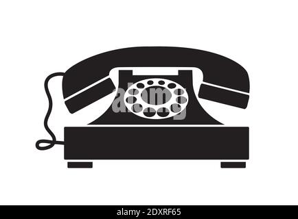 Rétro téléphone vintage ancienne technique Illustration de Vecteur