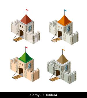 Vue isométrique en perspective Illustration de Vecteur