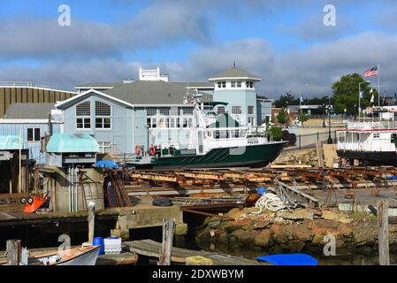 Bateau de pêche au port de Gloucester City, Gloucester, Massachusetts, États-Unis. Banque D'Images