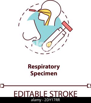 Icône de concept d'échantillon respiratoire Illustration de Vecteur