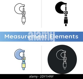 Icône micromètre Illustration de Vecteur