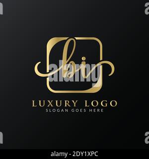 Original BI Letter logo Creative Modern Typography Vector Template. Logo Creative Luxury Letter BI Vector. Illustration de Vecteur