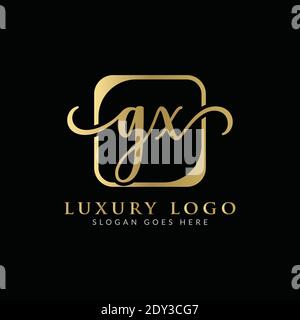 Original GX Letter logo Creative Modern Typography Vector Template. Design du logo Creative Luxury Letter GX Illustration de Vecteur