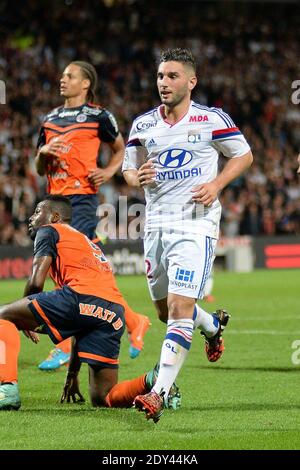 Jordan Ferri d'OL lors du match de football de la première Ligue française, Olympique Lyonnais (OL) contre Montpellier HSC (MHSC) au stade Gerland de Lyon, France, le 19 octobre 2014. Lyon a gagné 5-1. Photo de Nicolas Briquet/ABACAPRESS.COM Banque D'Images