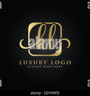 Modèle vectoriel de conception de logo KL de lettre liée. Illustration vectorielle de la conception du logo KL Luxury de Creative Abstract Illustration de Vecteur