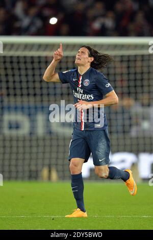 Edinson Roberto Cavani lors du match de la Ligue française 1 entre le FC Paris Saint-Germain et l'Olympique de Marseille OM au stade du Parc des Princes, le 9 novembre 2014 à Paris, photo de Laurent Zabulon/ABACAPRESS.COM Banque D'Images