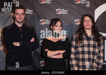 EXCLUSIVITÉ - Antoine Blossier, Céline Tran (Katsuni) et bastien vives participant à l'ouverture du 4ème Festival International du film fantastique de Paris (PIFFF) qui s'est tenu à l'Opéra de Gaumont Capucinesin Paris, France, le 18 novembre 2014. Photo de Audrey Poree/ABACAPRESS.COM Banque D'Images