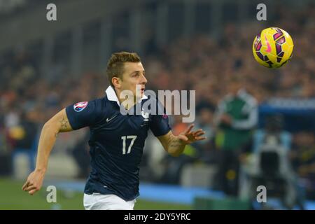 Lucas digne de France lors du match international de football, France contre Suède au Stade-vélodrome de Marseille, France le 18 novembre 2014. La France a gagné 1-0. Photo de Henri Szwarc/ABACAPRESS.COM Banque D'Images