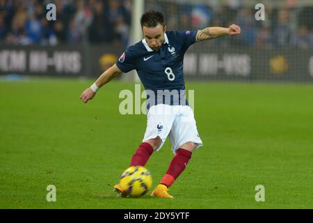 France'sMathieu Valbuena lors du match international de football, France contre Suède au Stade-vélodrome de Marseille, France le 18 novembre 2014. La France a gagné 1-0. Photo de Henri Szwarc/ABACAPRESS.COM Banque D'Images