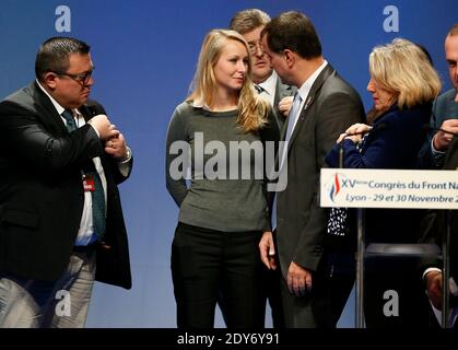 Marion Marechal le Pen participe au 15ème congrès du parti, à Lyon, France, le 30 novembre 2014. Photo de Patrick Bernard/ABACAPRESS.COM Banque D'Images