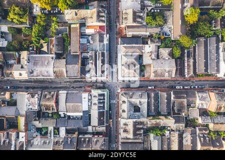 Quartier français de la Nouvelle-Orléans depuis le matin depuis le haut Banque D'Images