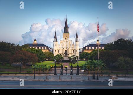 L'église Saint Louis de la Nouvelle-Orléans le matin Banque D'Images