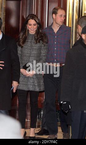 Le duc et la duchesse de Campridge, le prince William et Catherine, quittent une réception de conservation avec Hillary Clinton, Chelsea Clinton et son mari à la résidence du consul général britannique à New York, NY, USA, le 8 décembre 2014. Photo de Charles Guerin-Morgan Dessalles/ABACAPRESS.COM Banque D'Images