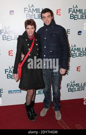 Elisabeth Bourgine et son fils Jules assistent à la première française du film 'la famille Belier' qui s'est tenue au Cinéma le grand Rex à Paris, le 09 décembre 2014. Photo de Audrey Poree/ABACAPRESS.COM Banque D'Images