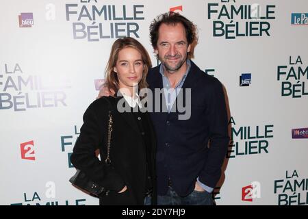 Stephane de Groodt et son épouse Odile d'Outremont assistent à la première française du film 'la famille Belier' qui s'est tenue au Cinéma le grand Rex à Paris, le 09 décembre 2014. Photo de Audrey Poree/ABACAPRESS.COM Banque D'Images