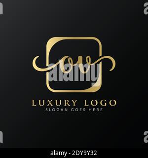 Modèle original de vecteur de conception de logo OV de lettre simple. Résumé Luxe OV lettre logo Design Illustration de Vecteur