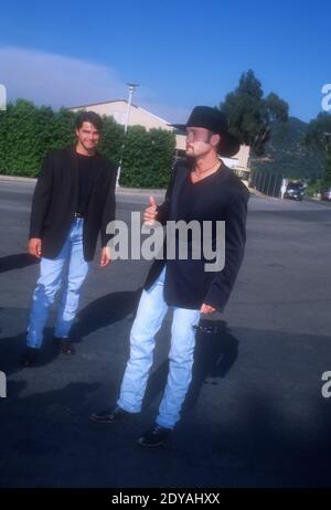 Universal City, Californie, États-Unis 24 avril 1996 le chanteur Tim McGraw participe au 31e prix annuel de l'Académie de musique country à l'amphithéâtre Gibson le 24 avril 1996 à Universal City, Californie, États-Unis. Photo de Barry King Banque D'Images