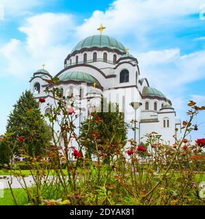 La cathédrale Saint-Sava de Belgrade, en Serbie, la plus grande église orthodoxe serbe Banque D'Images