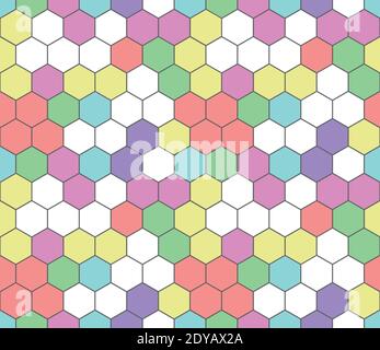 Motif nid d'abeille moderne coloré et détaillé, texture art miel. Motif hexagonal en nid d'abeille coloré. Design moderne et doux. Illustration de Vecteur