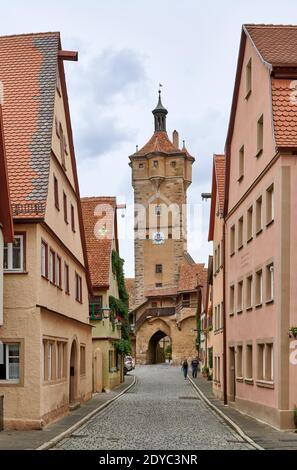 tour du Klindentor, Rothenburg ob der Tauber, Bavière, Allemagne Banque D'Images