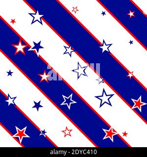 États-Unis Stars and Stripes Election Background - Seamless Pattern Banque D'Images