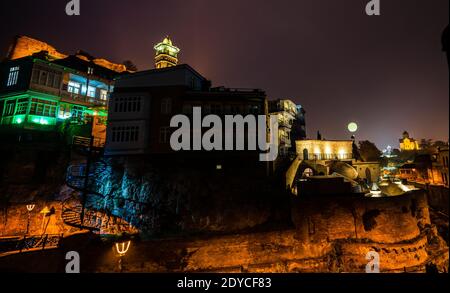 Bath area in Old town of Tbilisi, one of the most famous travel place Stock Photo