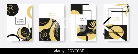 Collage de formes abstraites Magazine, circulaire, panneau d'affichage, vente, cartes postales. Illustration de Vecteur