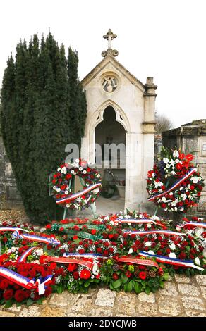 Atmosphère au cours d'une cérémonie marquant le 17e anniversaire de la mort de l'ancien président français François Mitterrand, dans le cimetière de Jarnac, dans l'ouest de la France, le 8 janvier 2013. Photo de Patrick Bernard/ABACAPRESS.COM Banque D'Images