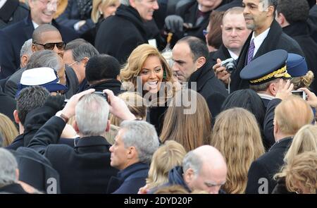 Beyonce arrive aux cérémonies d'inauguration du second mandat du président Obama au Capitole des États-Unis à Washington, DC, USA, le 21 janvier 2013. Photo de JMP-Douliery/ABACAPRESS.COM Banque D'Images