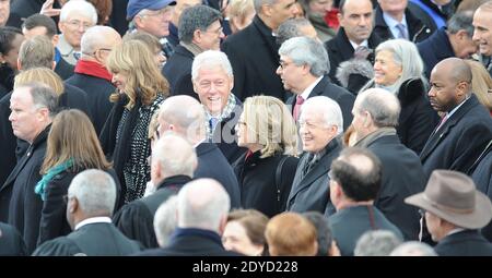 Bill Clinton arrive aux cérémonies d'inauguration du second mandat du président Obama au Capitole des États-Unis à Washington, DC, USA, le 21 janvier 2013. Photo de JMP-Douliery/ABACAPRESS.COM Banque D'Images